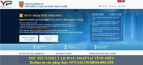THỦ TỤC LÀM LÝ LỊCH TƯ PHÁP TẠI VĨNH PHÚC